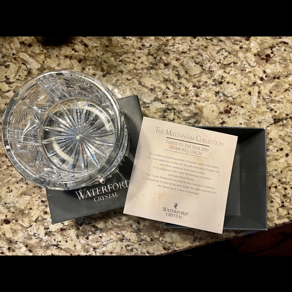 Waterford Crystal-Millennium Collection Champagne Bottle Coaster